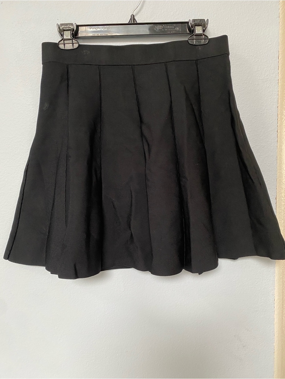 Parker Black Circle Skirt with Pleated Effect
